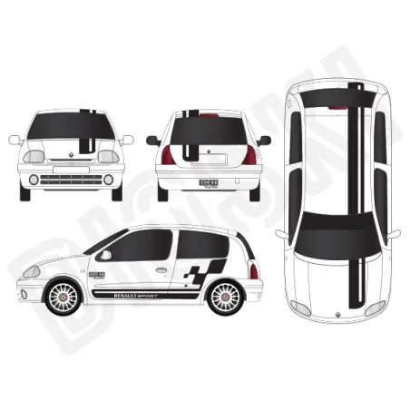 Kit déco rallye RS Cup - Renault Clio 2 RS