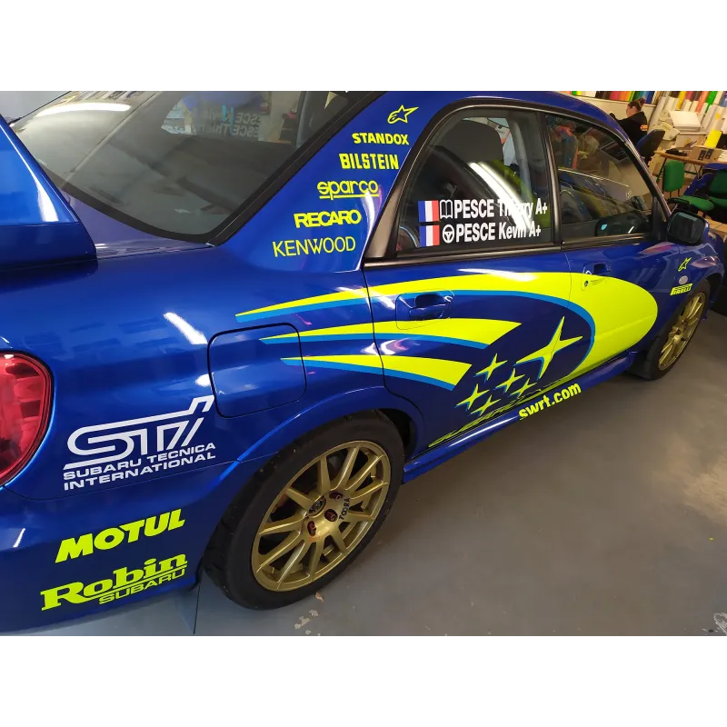 Roue Casquette + Bord Décalque Autocollant Set Pour OZ Course Subaru Prodrive