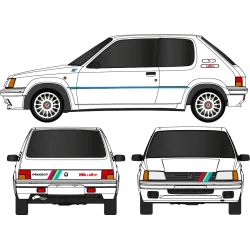 Kit déco Peugeot 205 Rallye