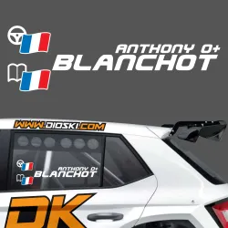 Lettrage rallye noms individuel 11