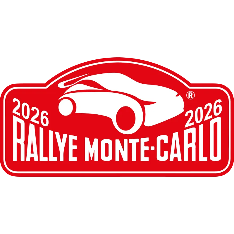 Autocollant Plaque de Rallye Monte Carlo 2026