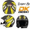 Kit déco casque rallye "Flash"