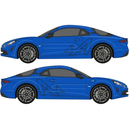 Kit 2 stickers Alpine grand A contour