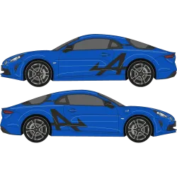 Kit 2 stickers Alpine big A