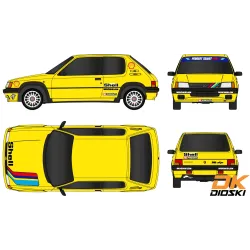 Graphic kit 205 Rallye Mousquetaires
