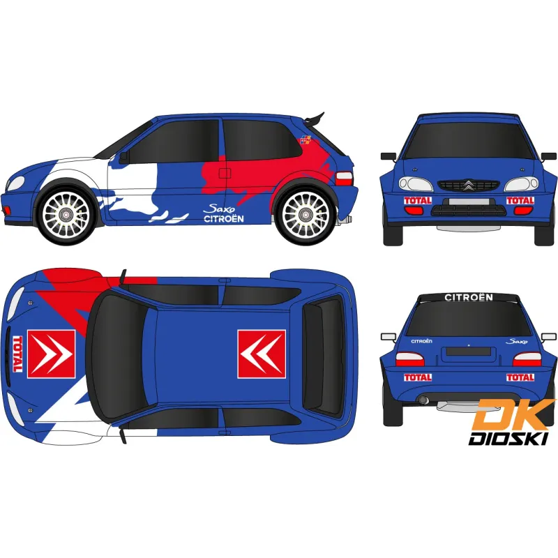 Decal Kit Replica Saxo Kit Car s1600 Loeb