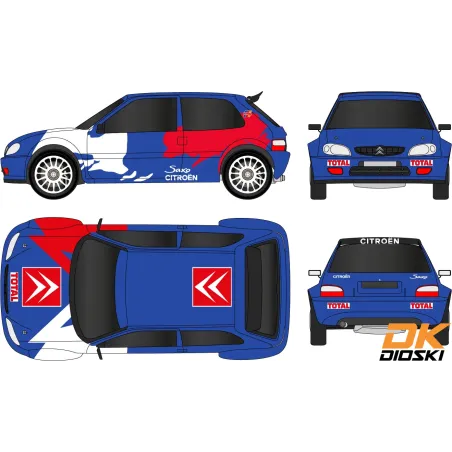 Decal Kit Replica Saxo Kit Car s1600 Loeb