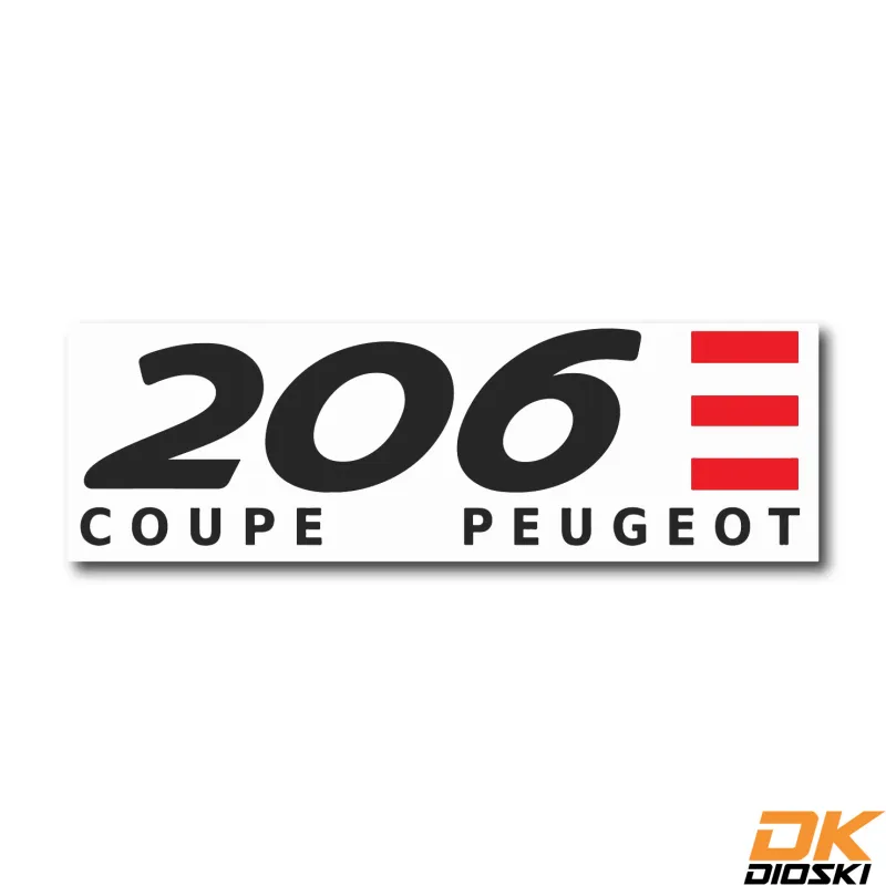 Stickers Coupe Peugeot 206