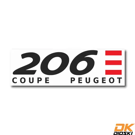 Autocollant Coupe Peugeot 206