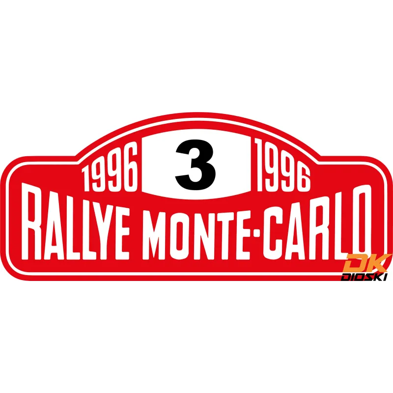 Stickers Rallye Monte Carlo 1961 to 1996