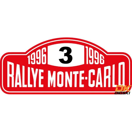 Autocollant Plaque de Rallye Monte Carlo 1961 à 1996