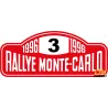 Autocollant Plaque de Rallye Monte Carlo 1961 à 1996